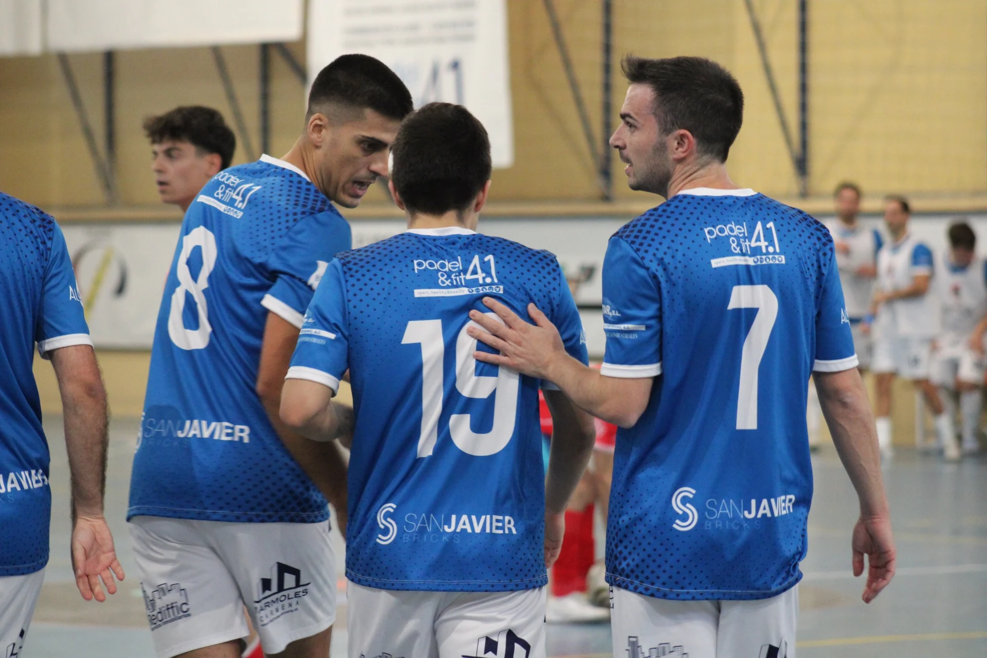 Jugadores del Alameda FS Greco Gres durante la victoria en casa ante Bargas