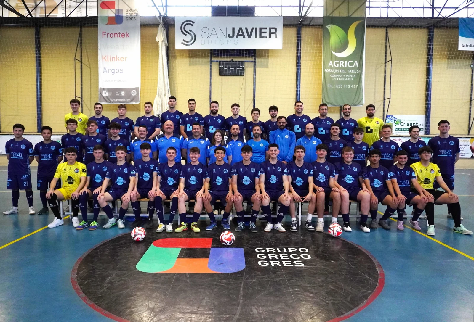 Foto conjunta de los tres equipos de Alameda FS en la temporada 2025/2026
